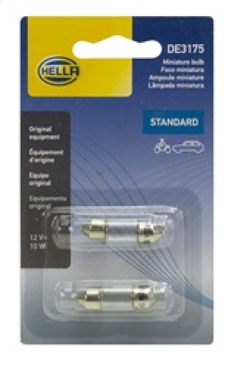 Hella — Hella Bulb 3175 12V 10W Sv858 T325 10X31(2)
DE3175TB Incan Bulb - view 6