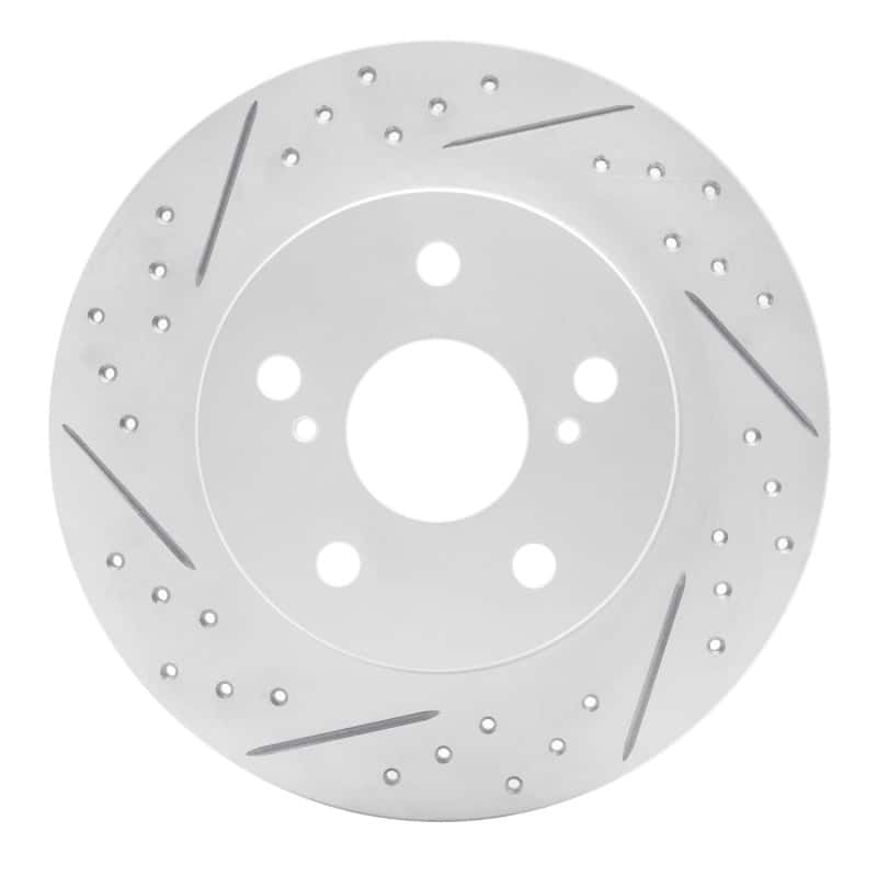 R1 Concepts — R1 11-16 Scion Tc Rear Left Drilled & Slotted Geo-Carbon Rotor - view 1