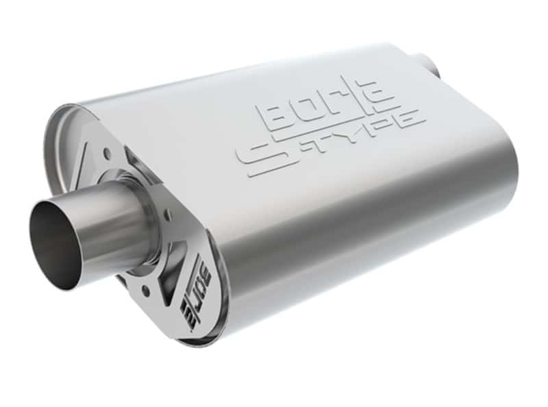Borla — Borla Big Block Chevrolet 396/402/427 2.5in Offset Inlet / 2.5in Center Outlet Crate Muffler
CrateMuffler - view 3