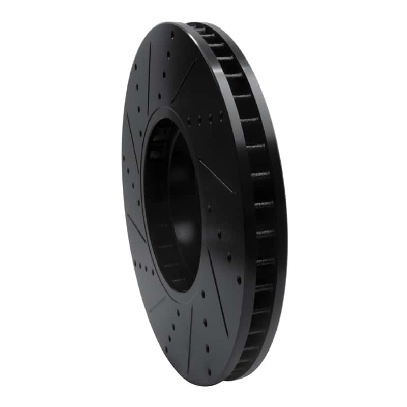 R1 Concepts — R1 10-18 BMW 550I Left Front Drilled & Slotted Black Brake Rotor
R1 Brake Rotor Drill - view 4