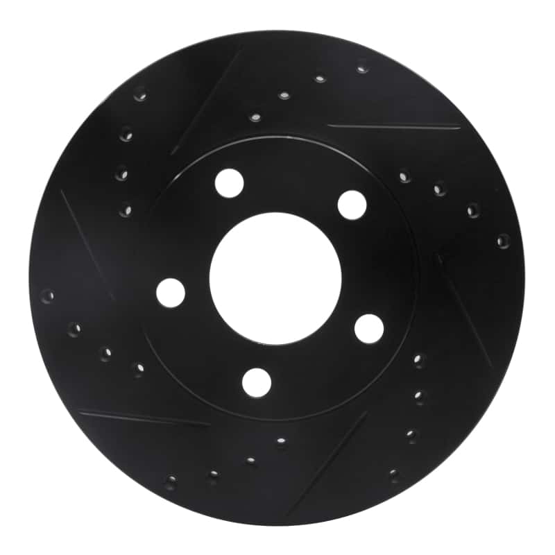 R1 Concepts — R1 94-04 Ford Mustang Front Left Drilled & Slotted Black Brake Rotor
R1 Brake Rotor Drill - view 1