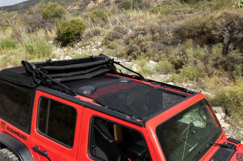 Rampage — Rampage 2018-2019 Jeep Wrangler(JL) Unlimited Sport 4-Door Mesh Shade Top - Extended - Black
Top-Soft - view 5