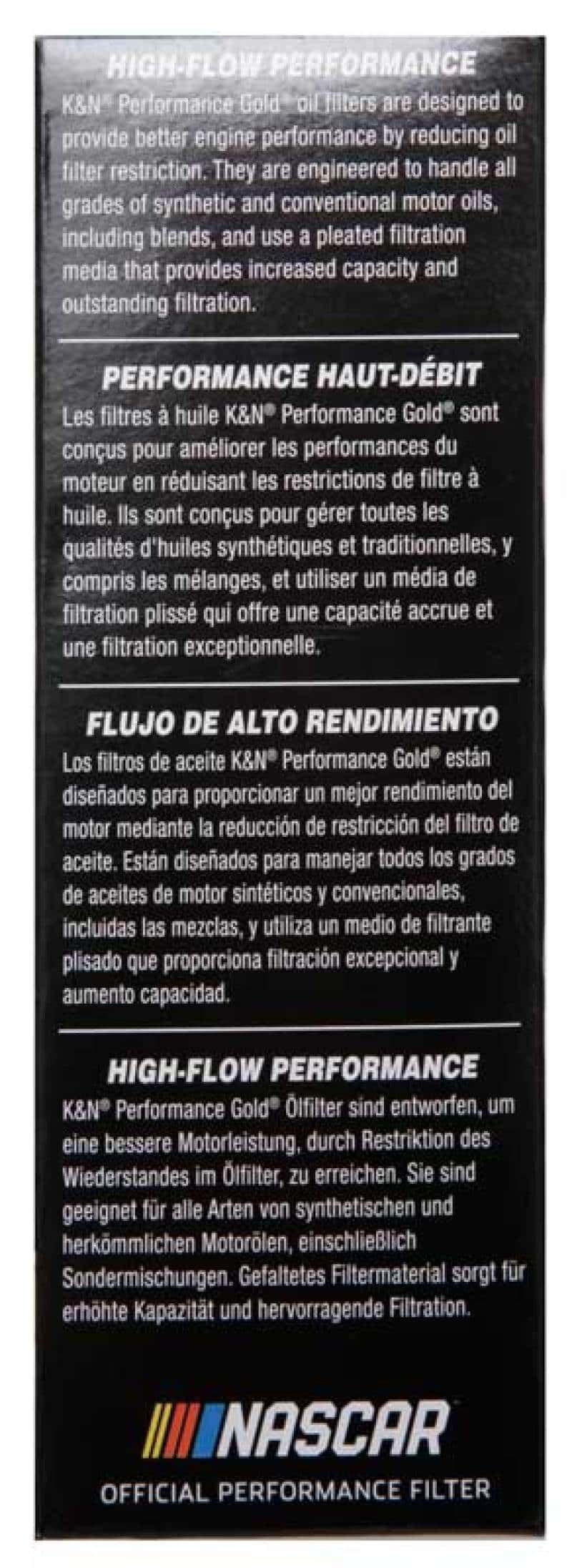 K&N Engineering — K&N Performance Oil Filter for 14-17 Dodge Durango 3.6L / 14-17 Jeep Grand Cherokee 3.6L - view 8