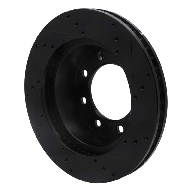 R1 Concepts — R1 03-08 Dodge Ram 2500 Front Left Drilled & Slotted Black Brake Rotor
R1 Brake Rotor Drill - view 4