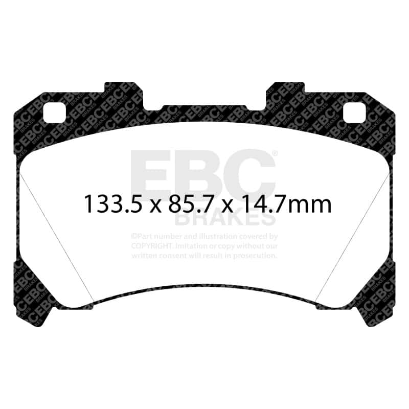 EBC — EBC 2023+ Toyota GR Corolla Yellowstuff Front Brake Pads
Disc Brake Pad - view 5