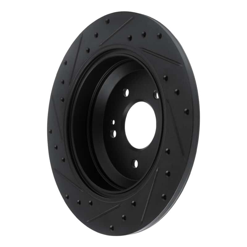 R1 Concepts — R1 18-23 Genesis G70 Rear Right Drilled & Slotted Black Brake Rotor
R1 Brake Rotor Drill - view 4