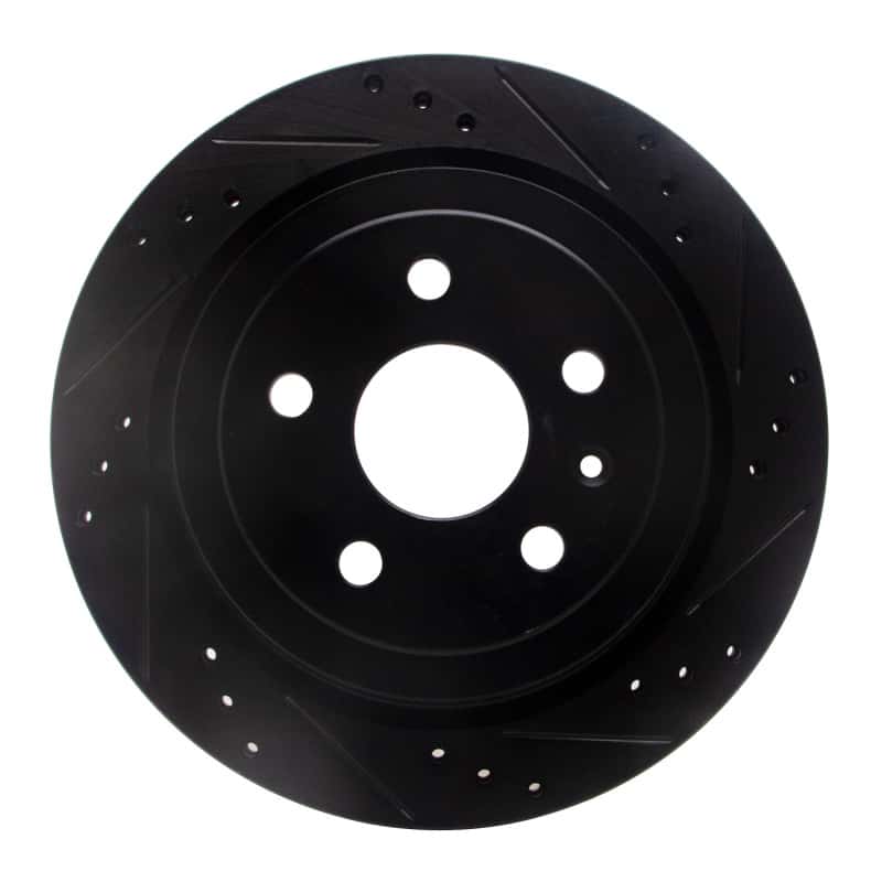 R1 Concepts — R1 08-19 Cadillac CTS Rear Right Drilled & Slotted Black Brake Rotor
R1 Brake Rotor Drill - view 1