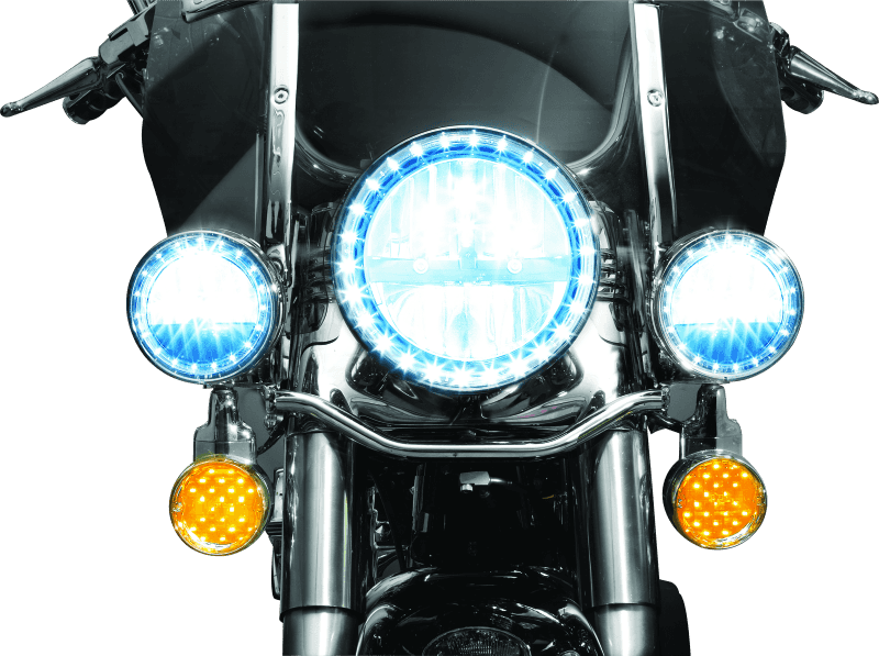 Kuryakyn — Kuryakyn LED Front Turn Signal Conversion Flat Style Insert Amber Lens - view 2