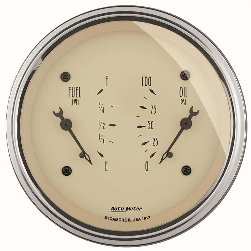 AutoMeter — AutoMeter Antique Beige Oil/Fuel Dual Gauge
GA 3.4" OIL/FU 240AB - view 1