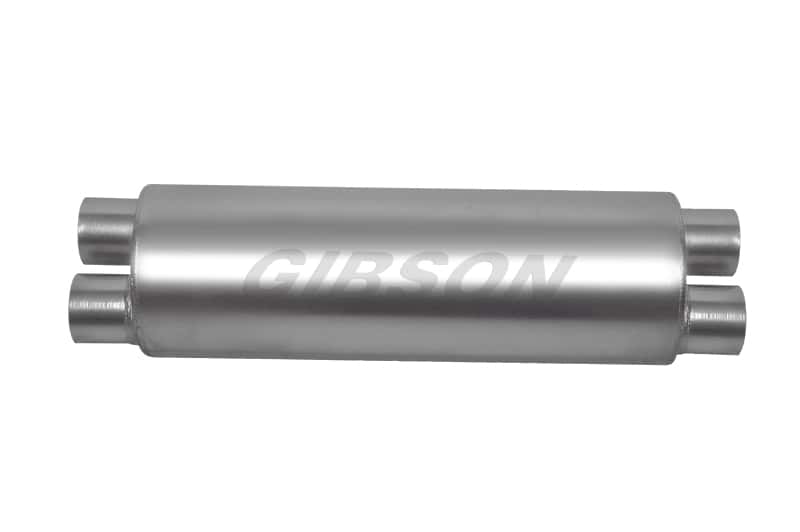 Gibson — Gibson SFT Superflow Dual/Dual Round Muffler - 8x24in/3in Inlet/2.5in Outlet - Stainless
Muffler - view 1