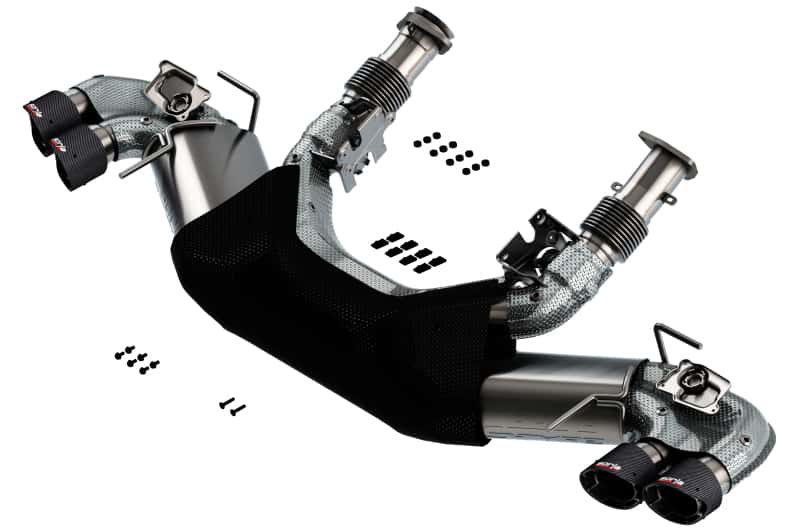 Borla — Borla 2020 Chevrolet Corvette C8 6.2L S-Type Exhaust System Dual Round Angle Cut Carbon Fiber Tips
Cat-Back System - view 1