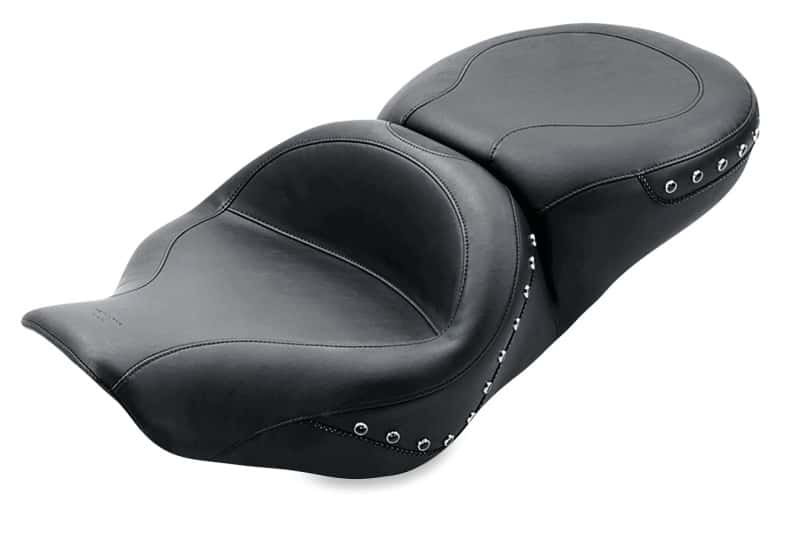 Mustang Motorcycle — Mustang 97-07 Harley Rd King,06-07 Str Glide,00-05 Eagle Hightail Std Tour Pass Seat w/Studs - Black - view 1
