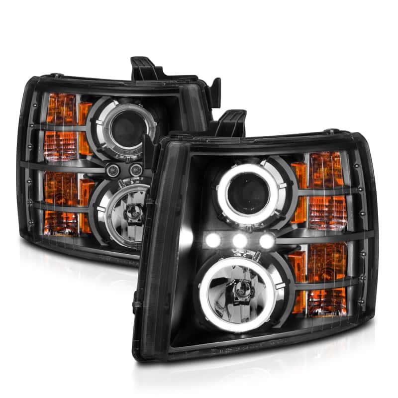 ANZO — ANZO 2007-2013 Chevrolet Silverado 1500 Projector Headlights w/ Halo Black
Head Light Set
HdLtSet - view 9