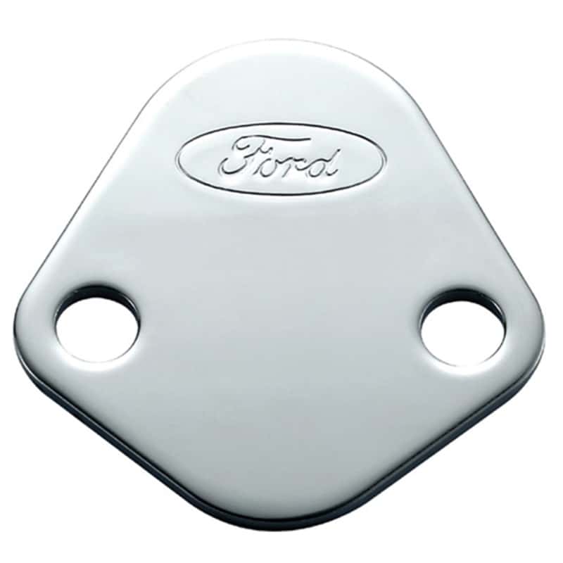 Ford Racing — Ford Racing Ford Logo Fuel Pump Blockoff Plate - Chrome
FuelPmpBlk-OffPlt - view 1