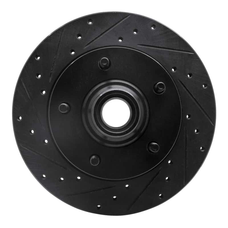 R1 Concepts — R1 94-03 Ford E-150 Econoline Front Left Drilled & Slotted Black Brake Rotor
R1 Brake Rotor Drill - view 1