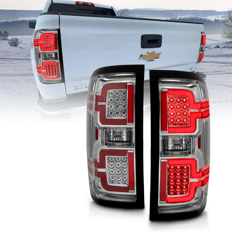 ANZO — ANZO 2014-2018 Chevy Silverado 1500 LED Taillights Chrome
Tail Light Set
LED Taillights - view 1