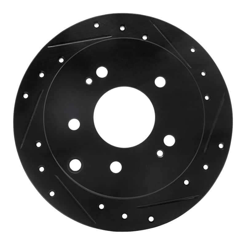 R1 Concepts — R1 04-12 Mitsubishi Eclipse Rear Right Drilled & Slotted Black Brake Rotor
R1 Brake Rotor Drill - view 1