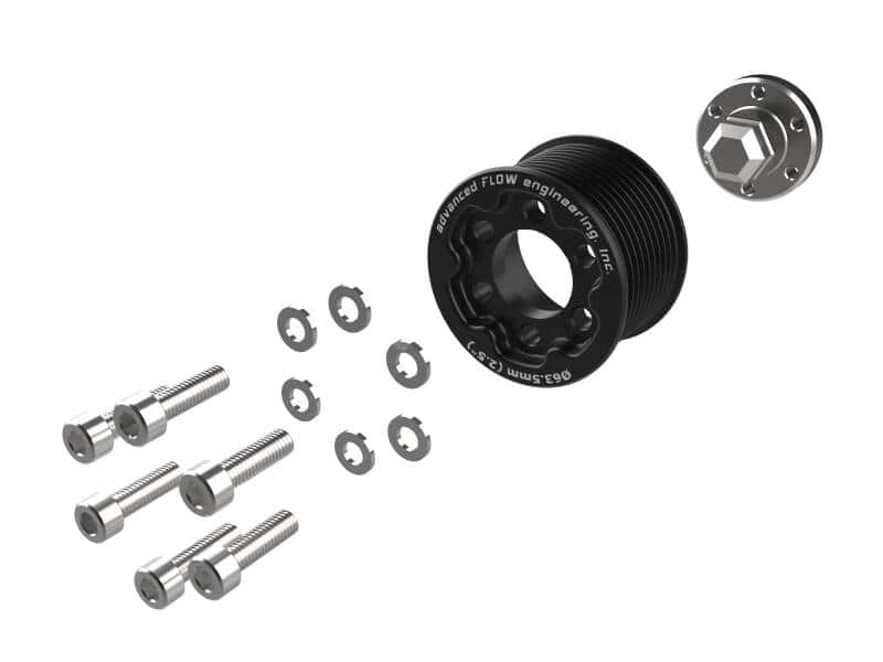 aFe — aFe 15-23 Dodge Challenger / 15-23 Dodge Charger SRT Hellcat 2.50in Supercharger Power Pulley Kit
Billet Power Pulley - view 2