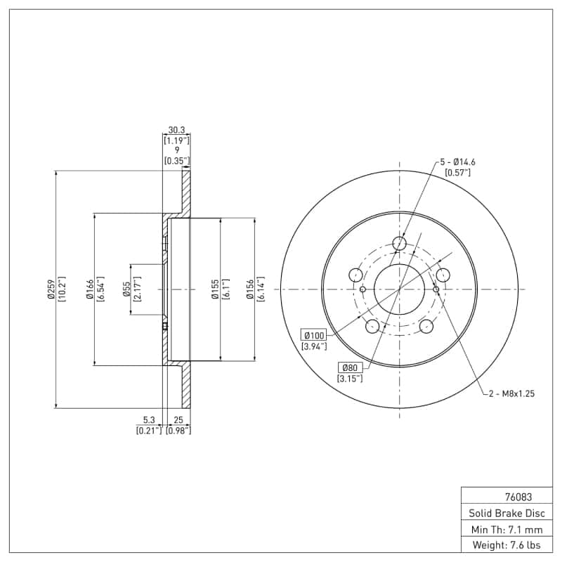 DFC — DFC 09-24 Lexus CT200H Rear GeoSPEC Coated Rotor
DFC Brake Rotor - view 6