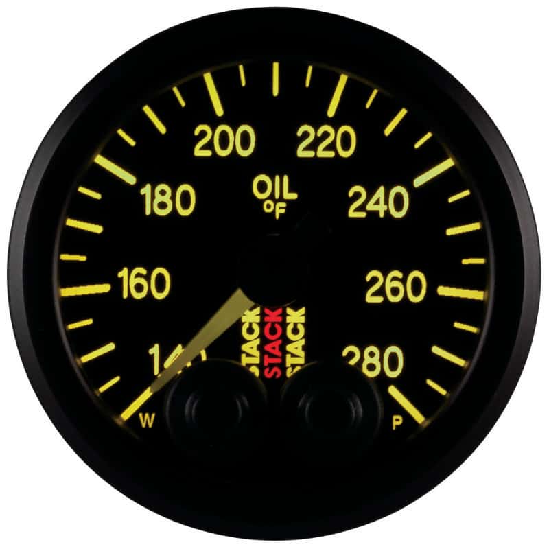AutoMeter — Autometer Stack Instruments 52mm 140-280 Deg F 1/8in NPTF Male Pro Control Oil Temp Gauge - Black
Ga OilT PC Blk 280F - view 10