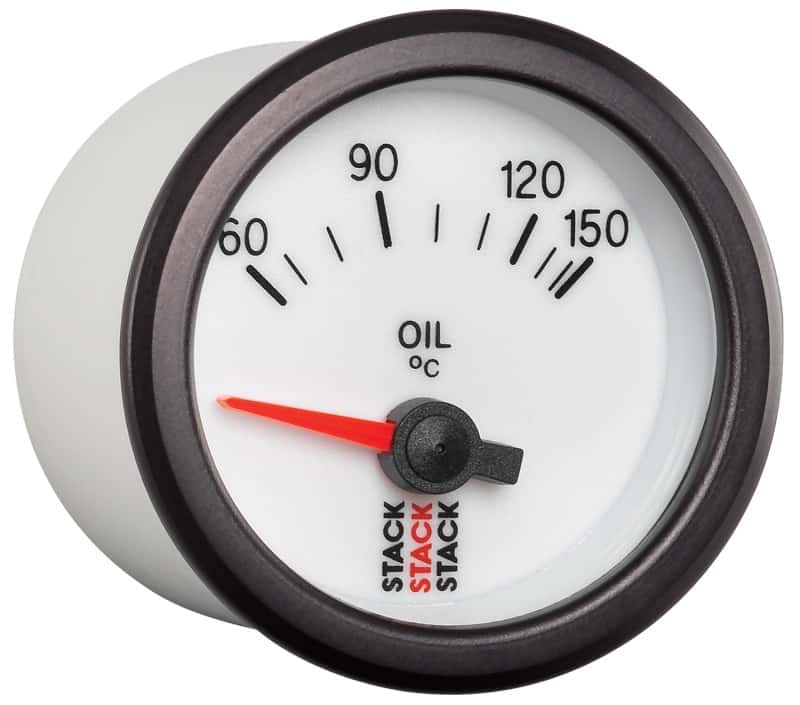 AutoMeter — Autometer Stack 52mm 60-150 Deg C M10 Male Electric Oil Temp Gauge - White
Ga OilT Elec Wt 150C - view 5