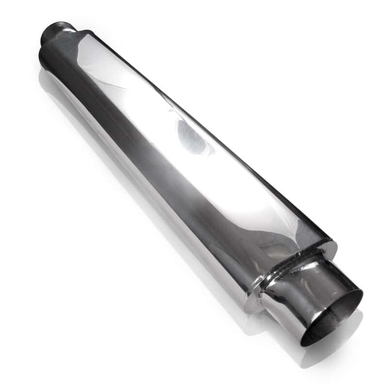 Stainless Works — Stainless Works Smooth Oval Muffler - 24in Long 2 1/4in ID Inlets Both Ends
Exhaust System - view 2