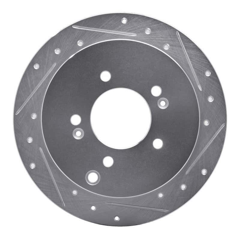R1 Concepts — R1 01-16 Hyundai Santa Fe Rear Right Drilled & Slotted Silver Brake Rotor
R1 Brake Rotor Drill - view 1