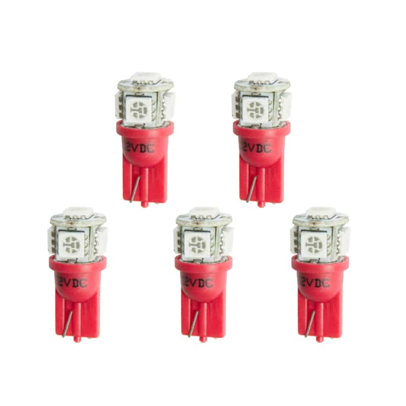 AutoMeter — Autometer Red LED Replacement T3 Wedge Bulb Kit - Pack of 5
LED T3 BLB KT RD 5 - view 1