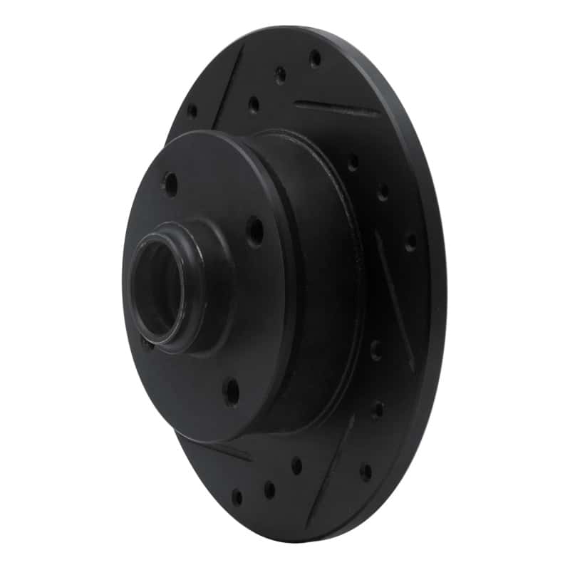 R1 Concepts — R1 85-02 Volkswagen Cabrio Rear Left Drilled & Slotted Black Brake Rotor
R1 Brake Rotor Drill - view 2