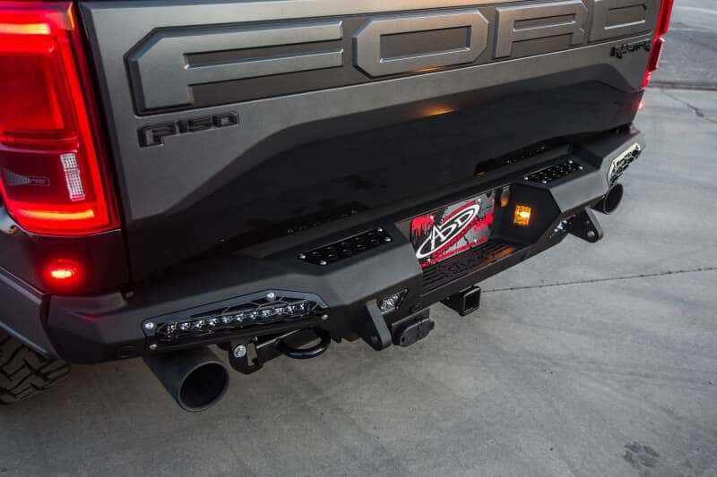 Addictive Desert Designs — Addictive Desert Designs 17-18 Ford F-150 Raptor HoneyBadger Rear Bumper w/ 10in SR LED Mounts
Bumper- Rear
Bumpers - view 15