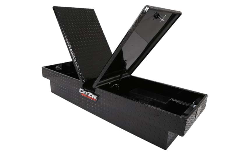 Dee Zee — Dee Zee Universal Tool Box - Red Crossover - Double Black BT Full Size
ToolBxTrkBedRTR - view 3