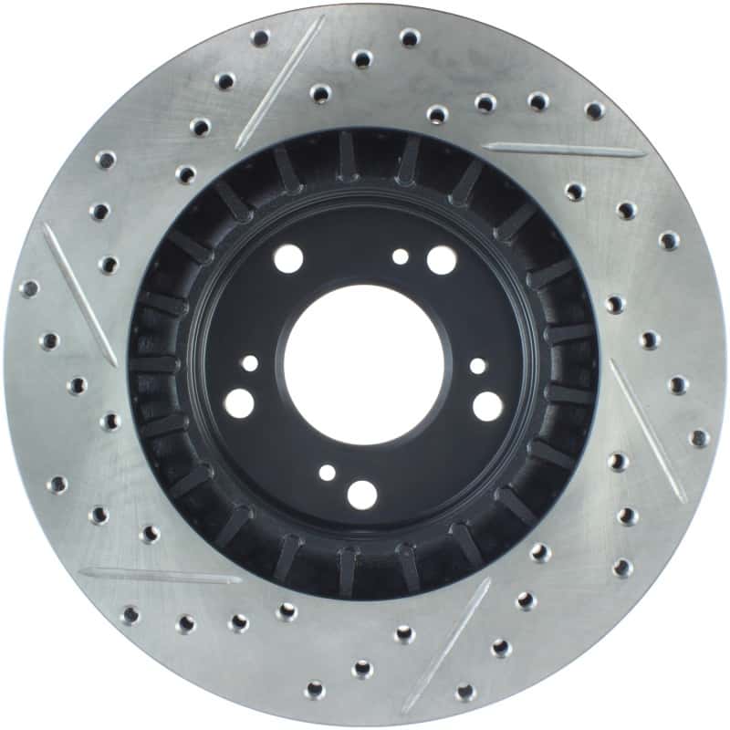Stoptech — StopTech 00-09 S2000 Slotted & Drilled Left Front Rotor
Slot/Drill Rotor - view 2
