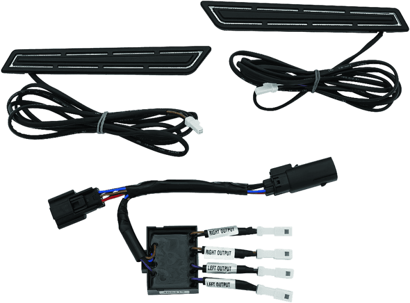 Kuryakyn — Kuryakyn LED Saddlebag Hinge Accents Black - view 1