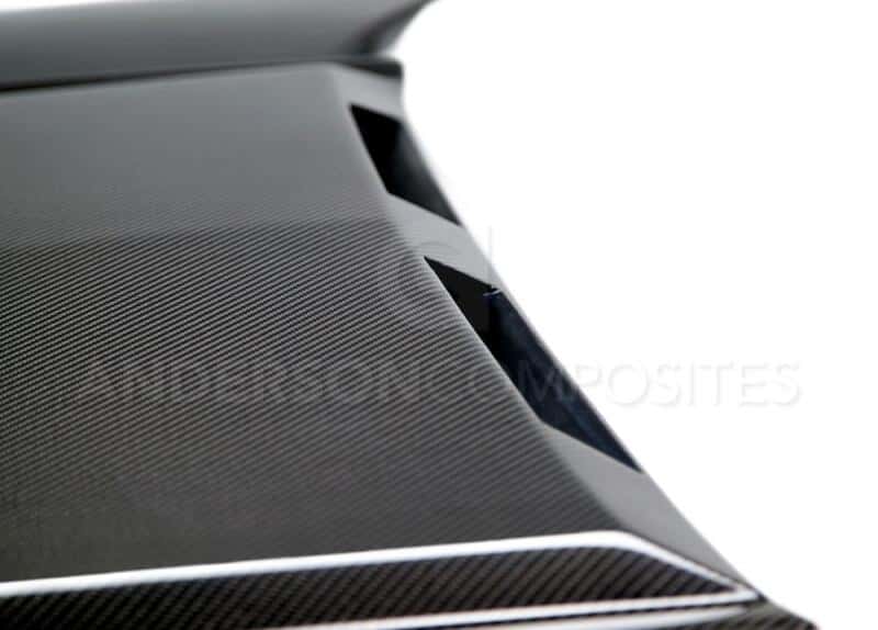 Anderson Composites — Anderson Composites 15-17 Ford Mustang (Excl. GT350/GT350R) Ram Air Double Sided Hood - view 6