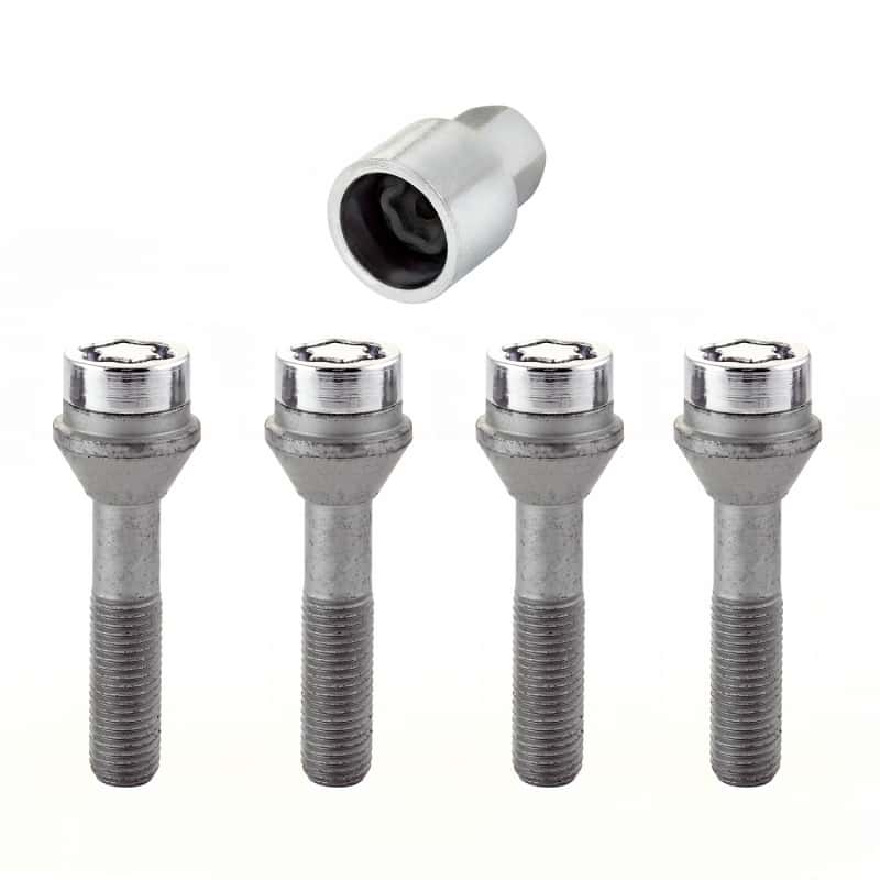 McGard — McGard Wheel Lock Bolt Set - 4pk. (Cone Seat) M12X1.5 / 17mm Hex / 49.2mm Shank Length - Chrome - view 1