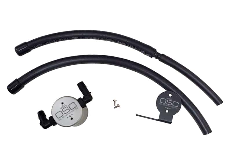 J&L — J&L 07-21 Toyota Tundra 5.7L Driver Side Oil Separator 3.0 - Clear Anodized
Oil Separator - view 1