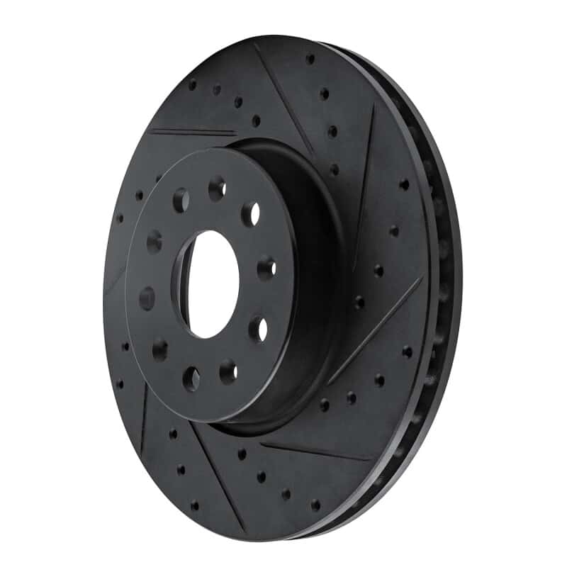 R1 Concepts — R1 16-25 Cadillac CT5 Front Right Drilled & Slotted Black Brake Rotor
R1 Brake Rotor Drill - view 2