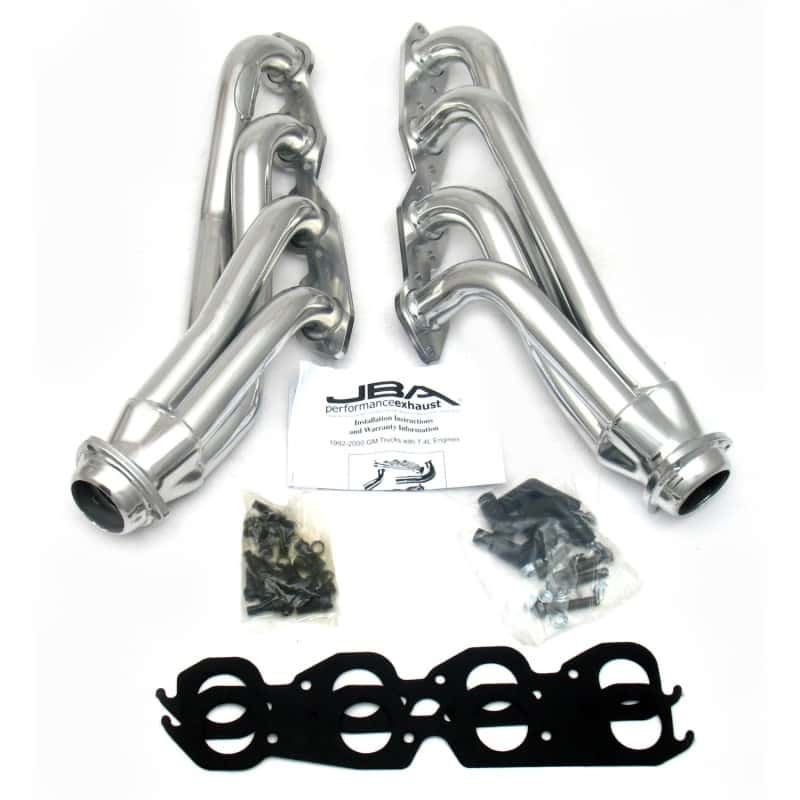 JBA — JBA 92-95 GM Truck 7.4L Vortec 1-3/4in Primary Silver Ctd Cat4Ward Header
Exhaust Header - view 2