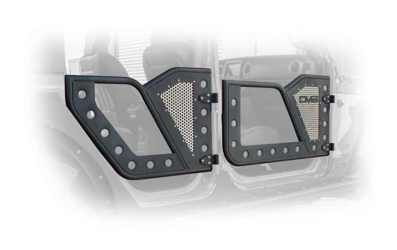 DV8 Offroad — DV8 Offroad Jeep 18+ Wrangler JL / 20+ Gladiator JT Rear Rock Doors w/ Perforated Aluminum Mesh
Doors - view 2