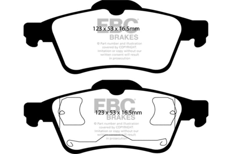 EBC — EBC 03-05 Mazda 3 2.0 Ultimax2 Rear Brake Pads
Disc Brake Pad - view 1