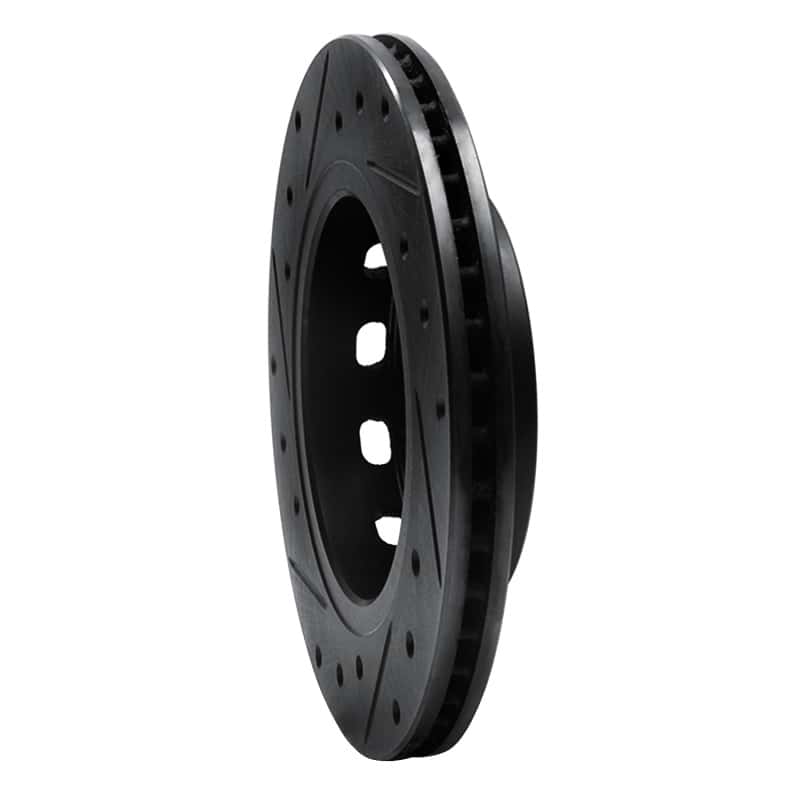 R1 Concepts — R1 94-00 Kia Spectra Front Right Drilled & Slotted Black Brake Rotor
R1 Brake Rotor Drill - view 4