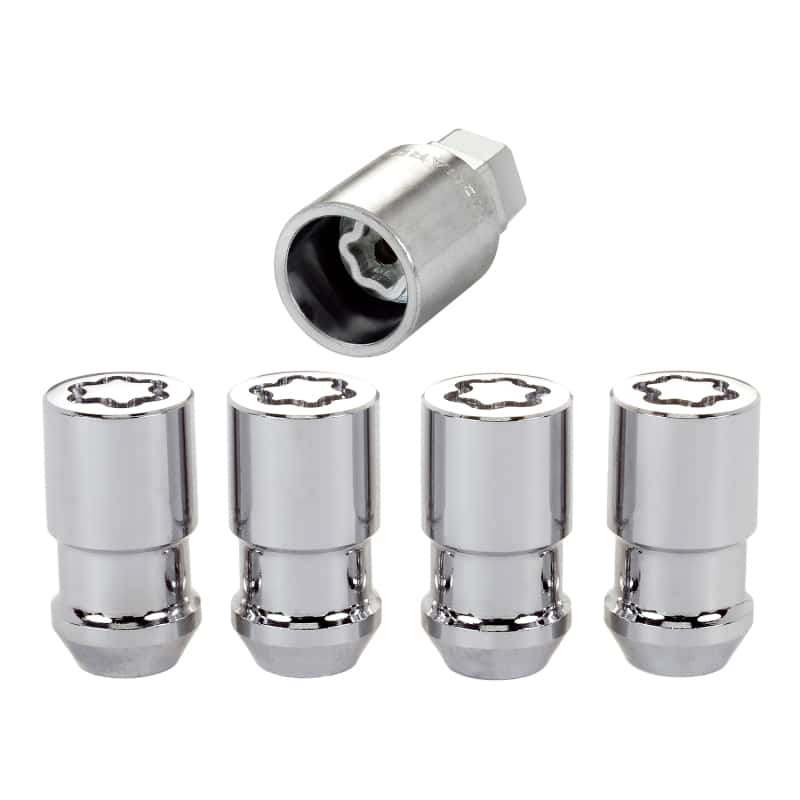 McGard — McGard Wheel Lock Nut Set - 4pk. (Cone Seat) 1/2-20 / 3/4 & 13/16 Dual Hex / 1.66in. Length - Chrome - view 4