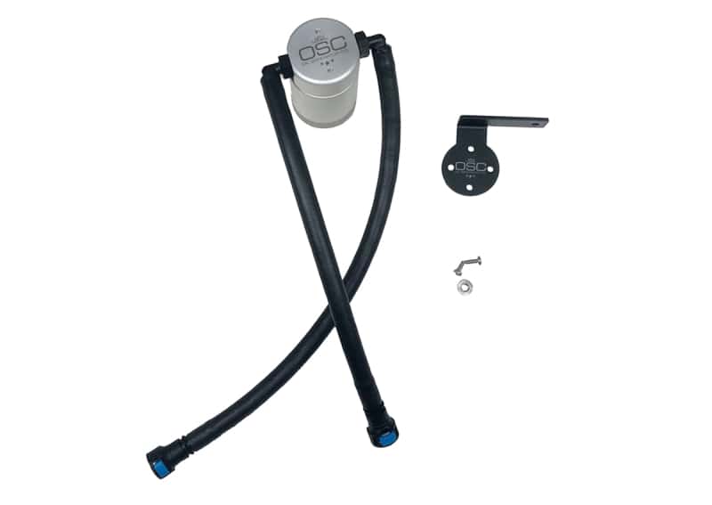 J&L — J&L 19-26 Chevrolet Silverado/GMC Sierra 1500 5.3L V8 Driver Side Oil Separator 3.0 - Clear Anod
Oil Separator - view 1