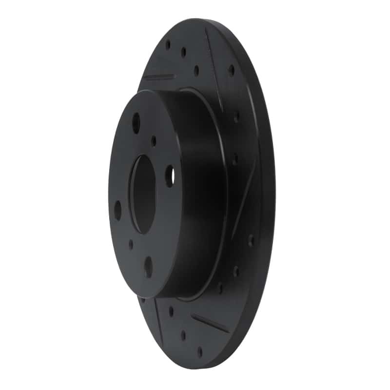 R1 Concepts — R1 85-86 Toyota MR2 Rear Right Drilled & Slotted Black Brake Rotor
R1 Brake Rotor Drill - view 2