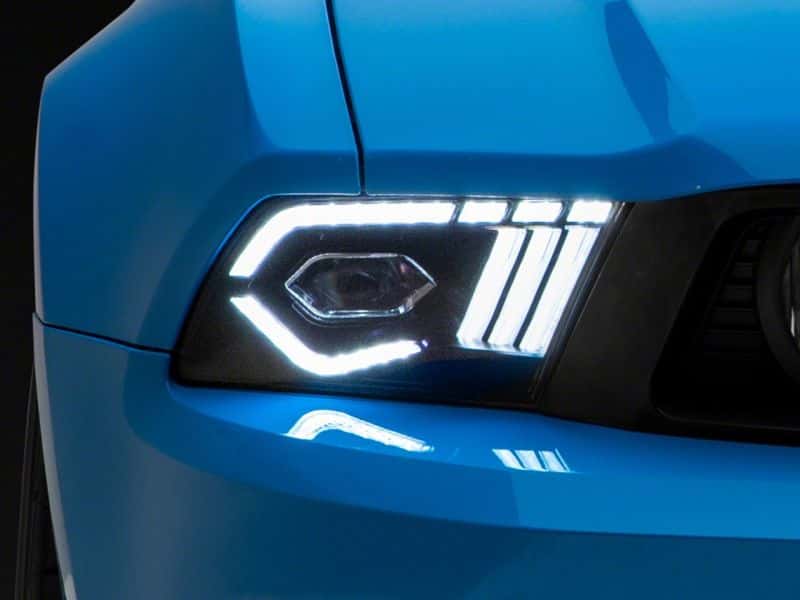 Raxiom — Raxiom 10-12 Ford Mustang w/ Factory Halogen LED Projector Headlights- Blk Housing (Clear Lens)
Headlights - view 7
