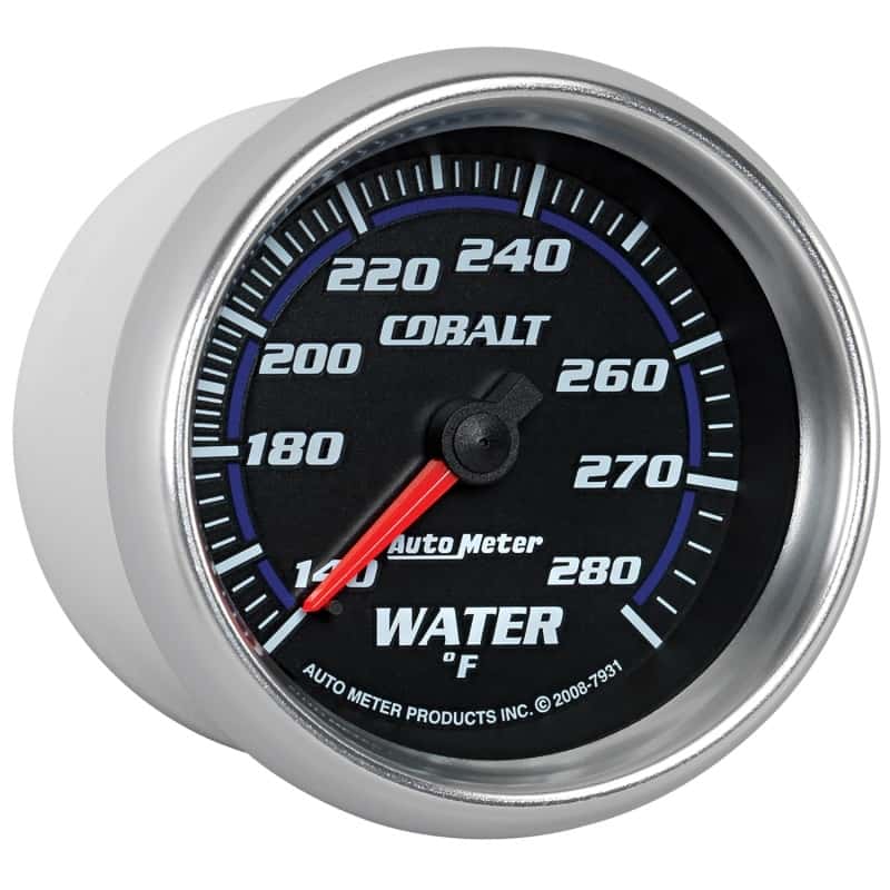 AutoMeter — Autometer Cobalt 66.7mm 140-280 degree F. Water Temperature Gauge
GA 2.6" WT 280F M CB - view 11