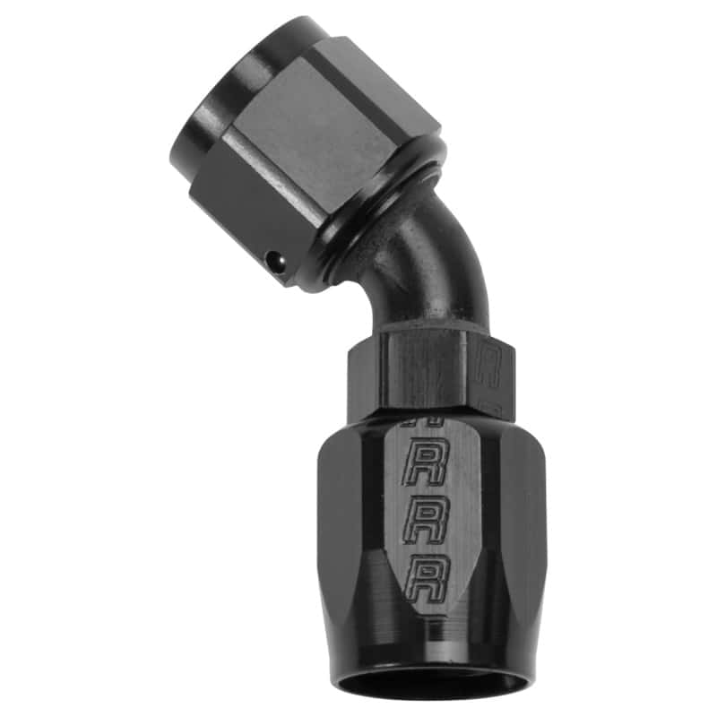 Russell — Russell Performance -4 AN Black 45 Degree Full Flow Hose End
Hose Fitting - view 2