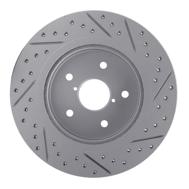 R1 Concepts — R1 15-25 Subaru Legacy Rear Right Drilled & Slotted Geo-Carbon Rotor - view 5