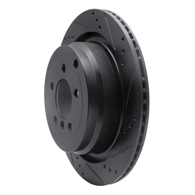 R1 Concepts — R1 06-12 Land Rover Range Rover Rear Right Drilled & Slotted Black Brake Rotor
R1 Brake Rotor Drill - view 2