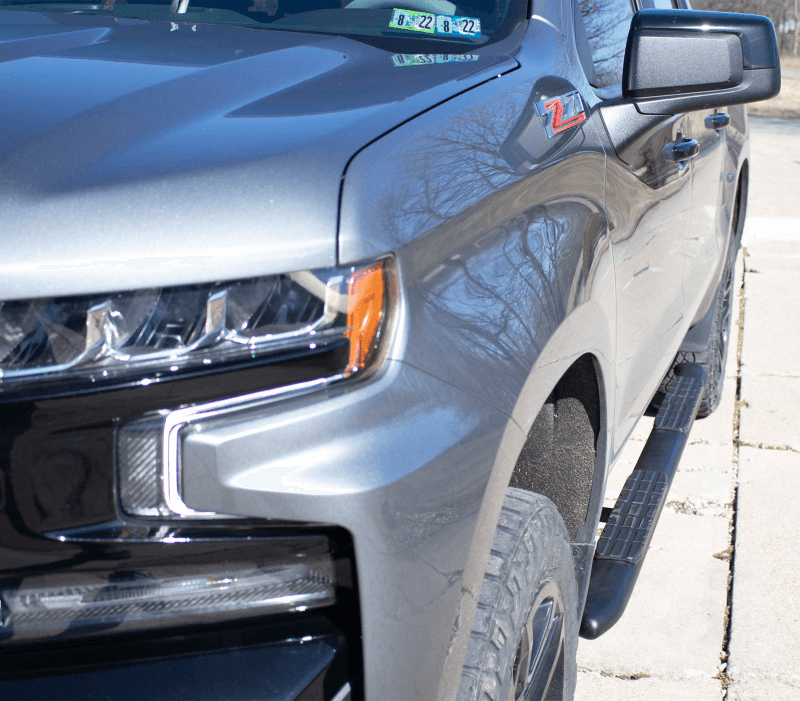 Fishbone Offroad — Fishbone Offroad 2019+ Chevrolet Silverado 1500 Double Cab Oval Side Steps - Black Textured - view 2